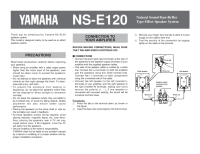 Yamaha NSE-120-Owners-Manual